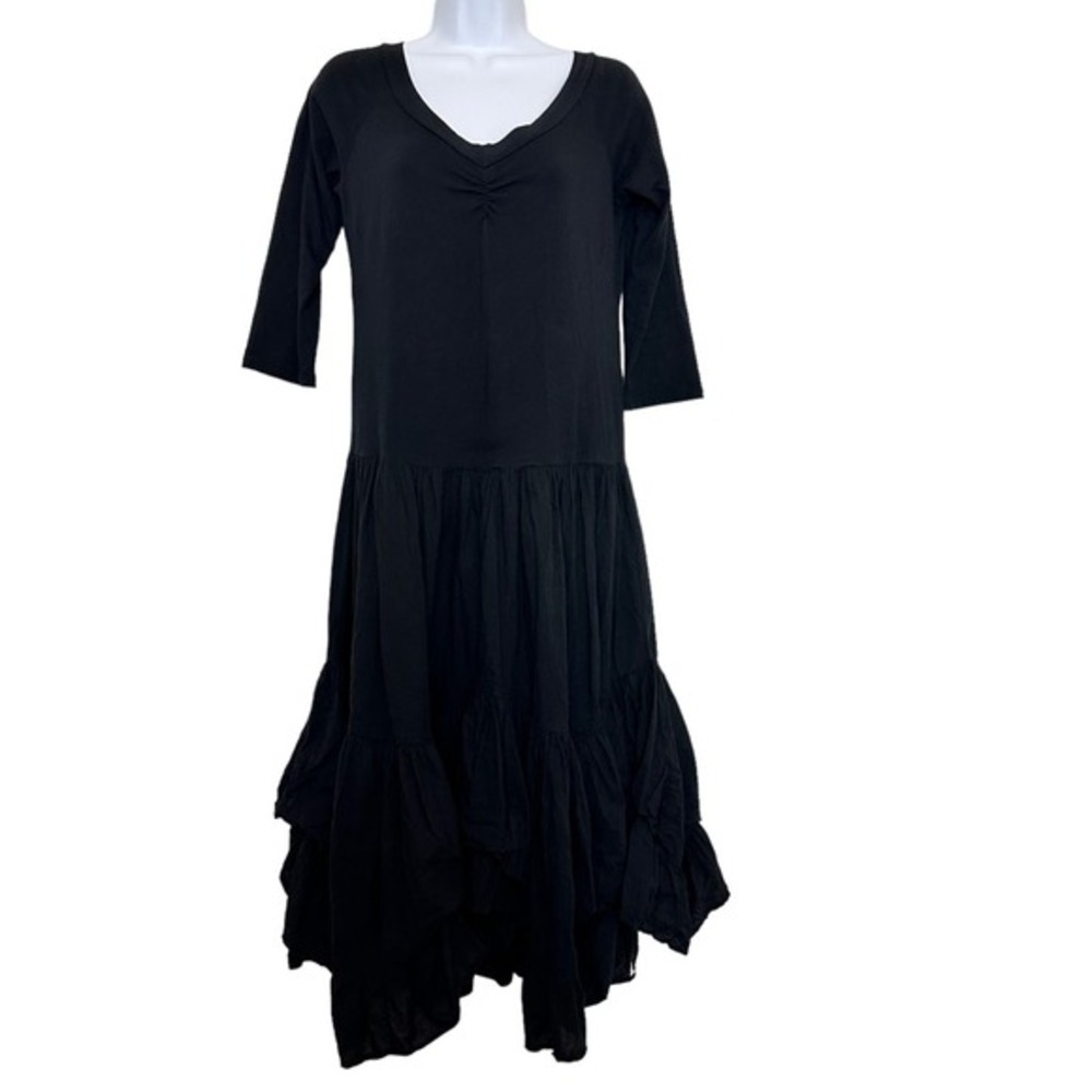 Luna‎ Luz Belleza logenlook Grunge black 3/4 sleeves black dress size S